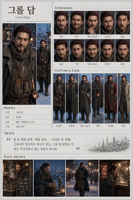 그롤 담 · 초상 모음
