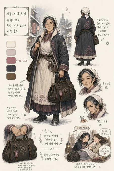 미다 로웬 · 캐릭터 일러스트