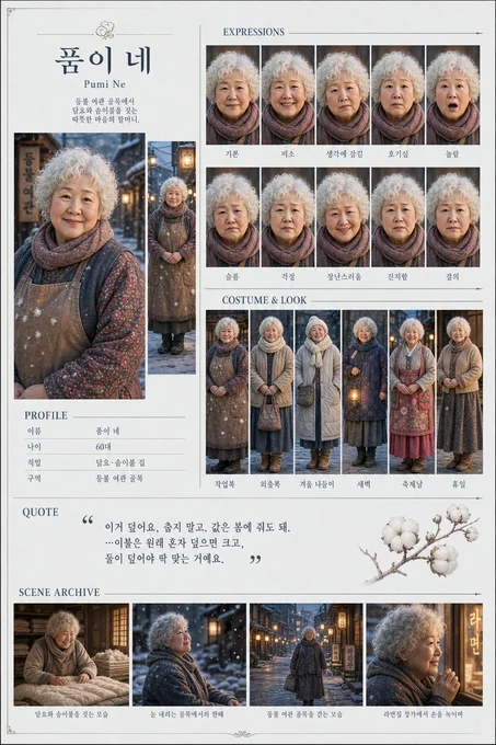 품이 네 · 초상 모음