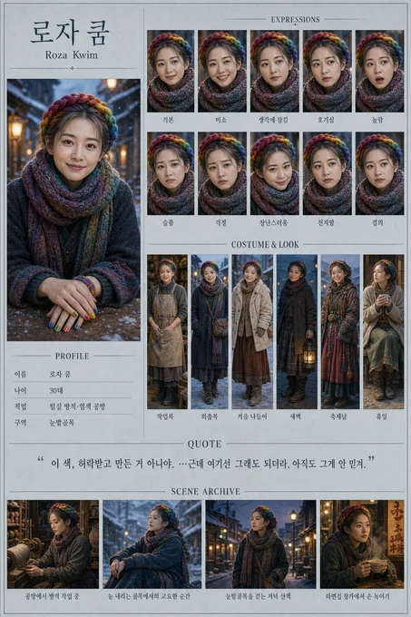 로자 큄 · 초상 모음