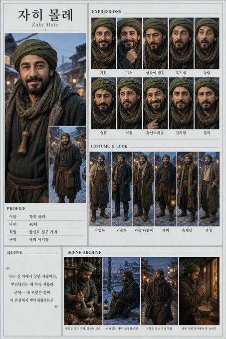 자히 몰레 · 초상 모음